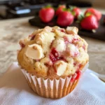 White Chocolate Strawberry Muffins Recipe