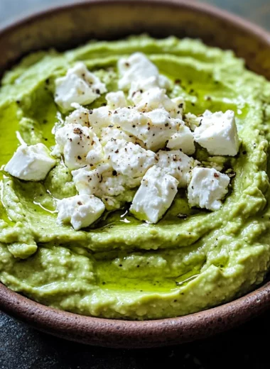 avocado feta protein dip (quick snack)