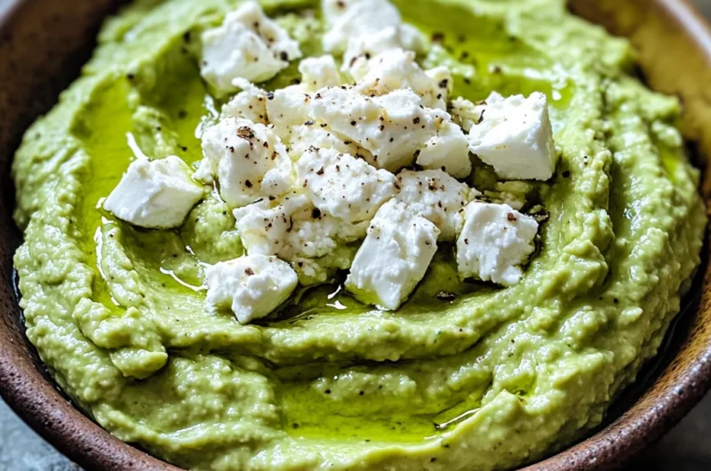 avocado feta protein dip (quick snack)