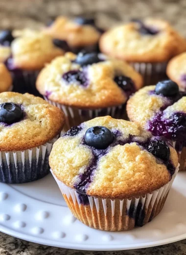 blueberry lemon sourdough muffins