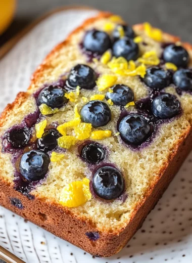 lemon blueberry sourdough breakfast loaf