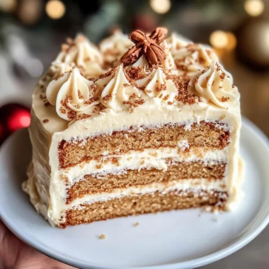 Best Christmas Spice Cake with Eggnog Buttercream