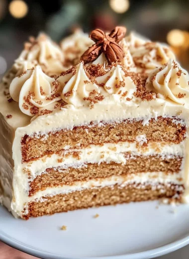 Best Christmas Spice Cake with Eggnog Buttercream