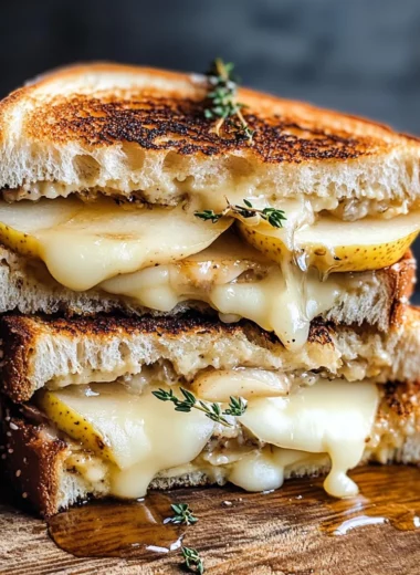 Brie & Pear Grilled Cheese Sandwich