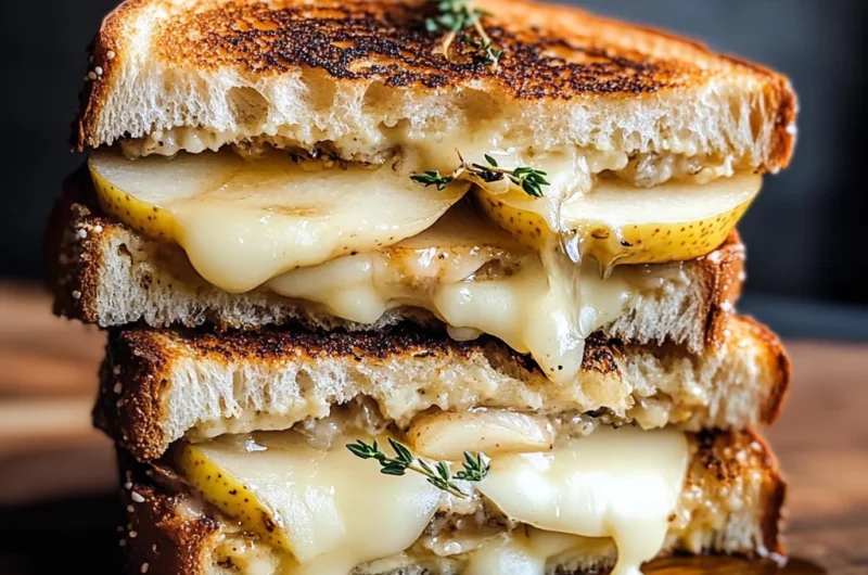 Brie & Pear Grilled Cheese Sandwich