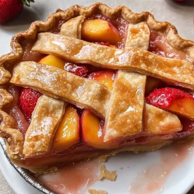 Brown Butter Strawberry Peach Pie