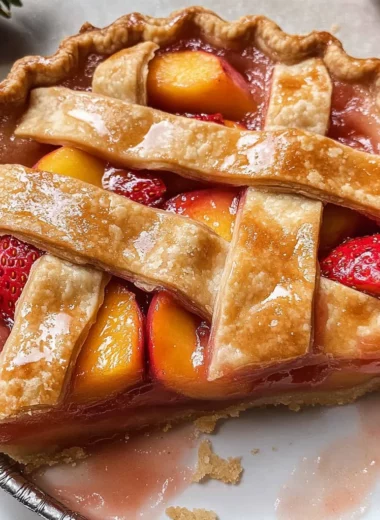 Brown Butter Strawberry Peach Pie