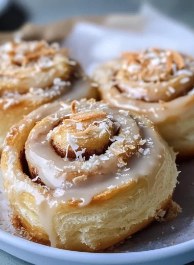 Coconut Cream Cinnamon Rolls