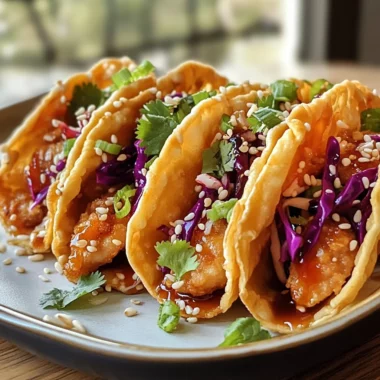 Crispy Chicken Wonton Tacos