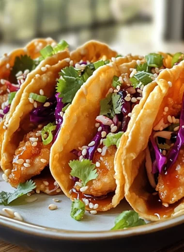 Crispy Chicken Wonton Tacos