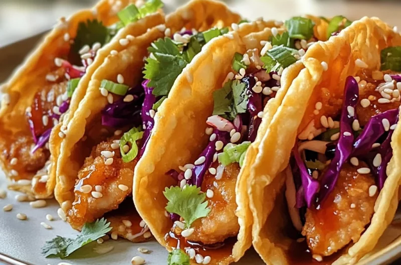 Crispy Chicken Wonton Tacos