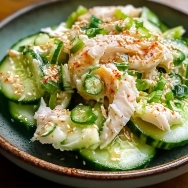 Cucumber Salad with Crab Meat Delight