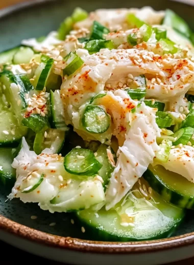 Cucumber Salad with Crab Meat Delight