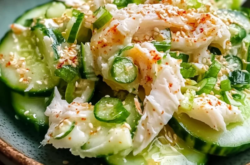 Cucumber Salad with Crab Meat Delight