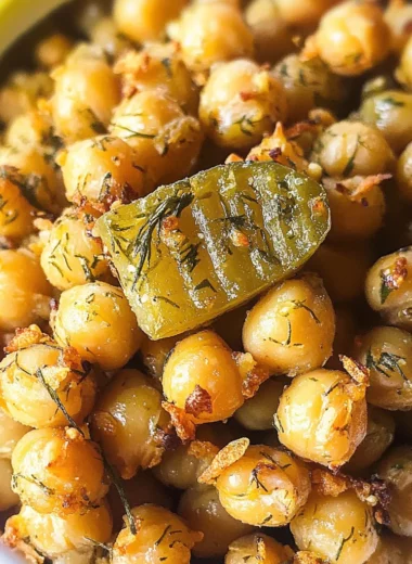 Dill Pickle Roasted Chickpeas