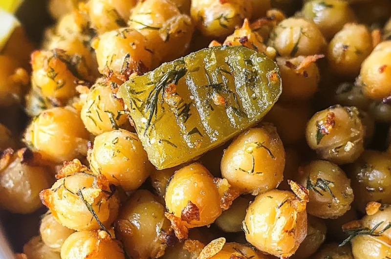 Dill Pickle Roasted Chickpeas
