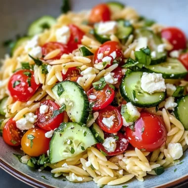 Easy Lemon Orzo Pasta Salad Recipe