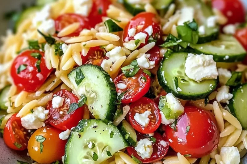 Easy Lemon Orzo Pasta Salad Recipe