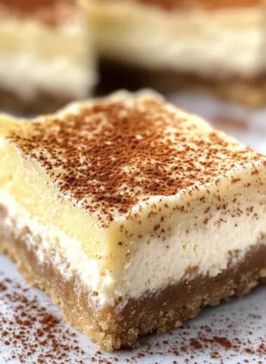 Eggnog Cheesecake Bars