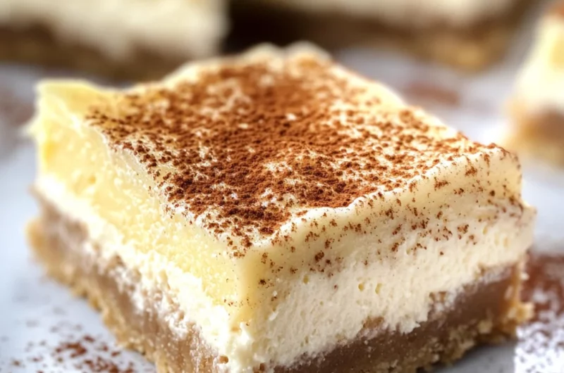 Eggnog Cheesecake Bars