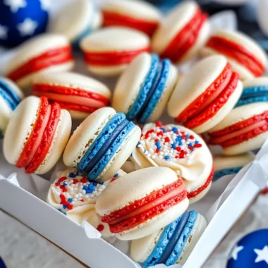 Fourth Of July Macarons