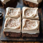 Frosted Gingerbread Brownies