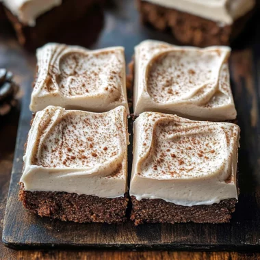 Frosted Gingerbread Brownies