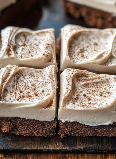 Frosted Gingerbread Brownies