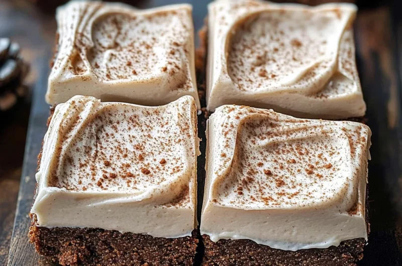 Frosted Gingerbread Brownies