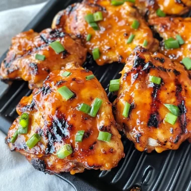 Grilled Honey Buffalo Chicken Thighs