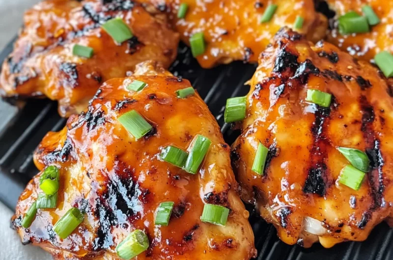 Grilled Honey Buffalo Chicken Thighs