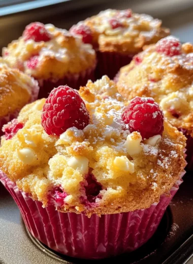 Lemon Raspberry White Chocolate Muffins