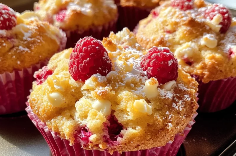 Lemon Raspberry White Chocolate Muffins