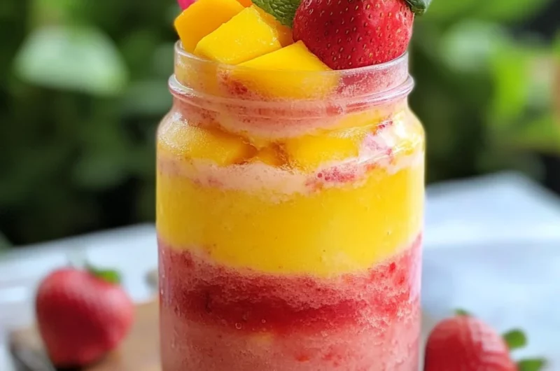 Non Alcoholic Strawberry Mango Daiquiri