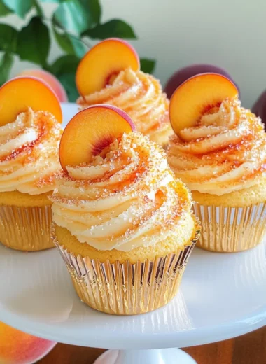Peach Bellini Cupcakes