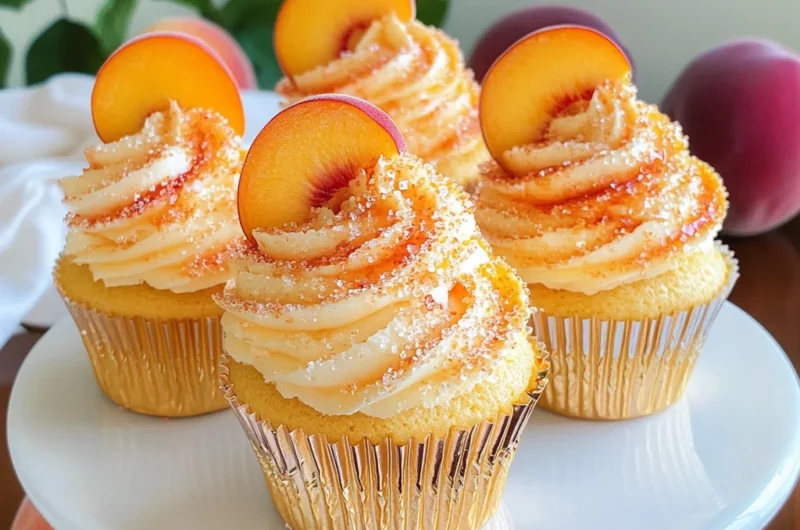 Peach Bellini Cupcakes
