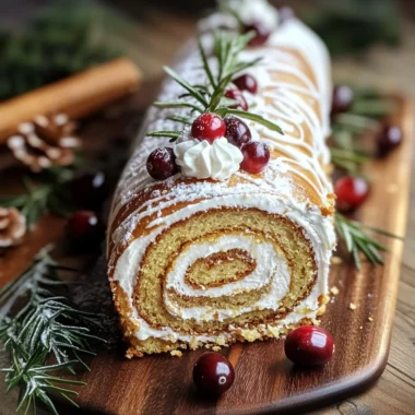 Quick Ginger Bread Yule Log Cake
