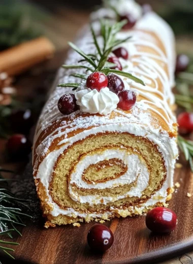 Quick Ginger Bread Yule Log Cake