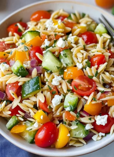Rainbow Orzo Salad
