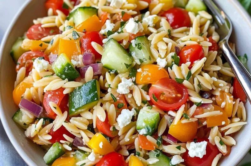 Rainbow Orzo Salad