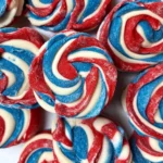Red, White and Blue Pinwheel Icebox Cookies