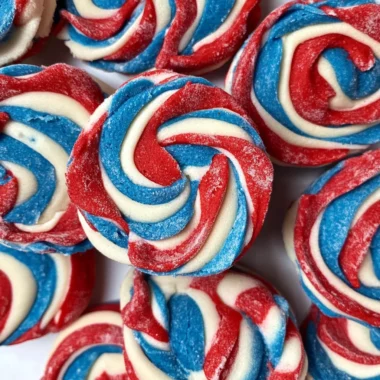 Red, White and Blue Pinwheel Icebox Cookies
