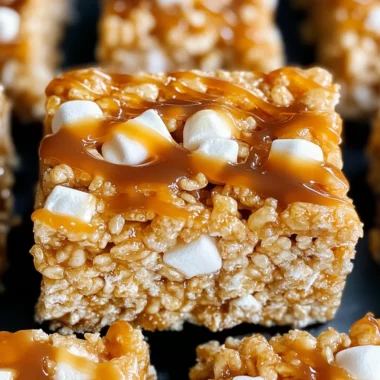 Salted Caramel Rice Krispie Treats