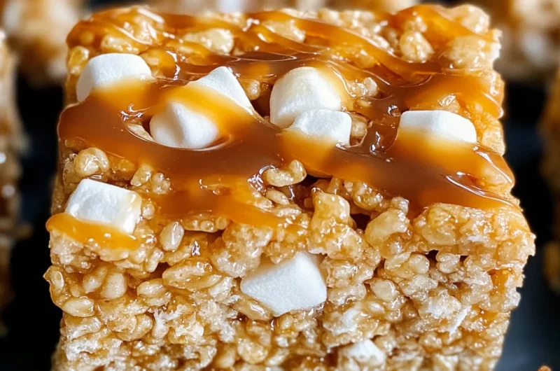 Salted Caramel Rice Krispie Treats