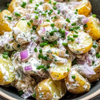 Sour Cream and Onion Potato Salad {No Mayo}