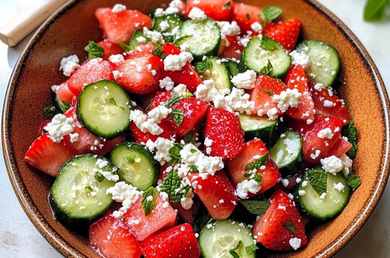 Strawberry Watermelon Cucumber Salad