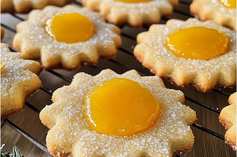 Summer Solstice Sun Cookies with Lemon Curd
