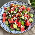Watermelon Cucumber Salad