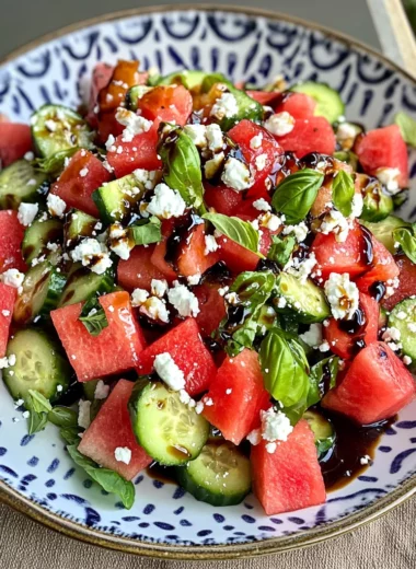 Watermelon Cucumber Salad