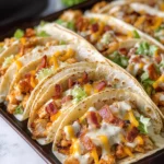 Baked Chicken Bacon Ranch Tacos